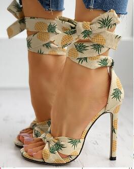 Strawberry/pineapple printed Stiletto