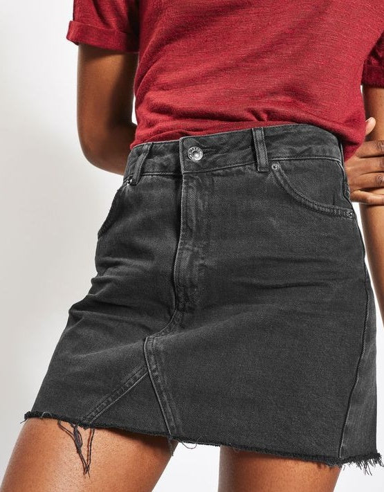 High Waist Denim Mini Jeans Skirt - Ricky Dale 