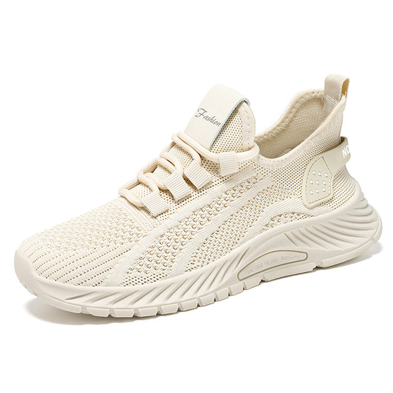 Fashion Casual Sports Shoes Women Lace Up Flat Sneakers