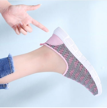 Summer Women Shoes Breathable Mesh Sneakers Ballet Flats