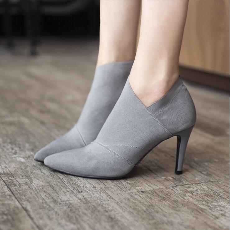 Slip-On Retro Stiletto  Ankle Boot