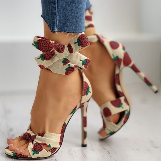 Strawberry/pineapple printed Stiletto