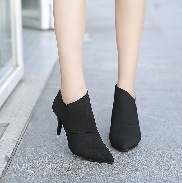 Slip-On Retro Stiletto  Ankle Boot