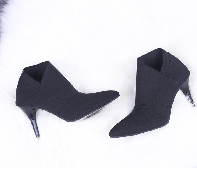 Slip-On Retro Stiletto  Ankle Boot