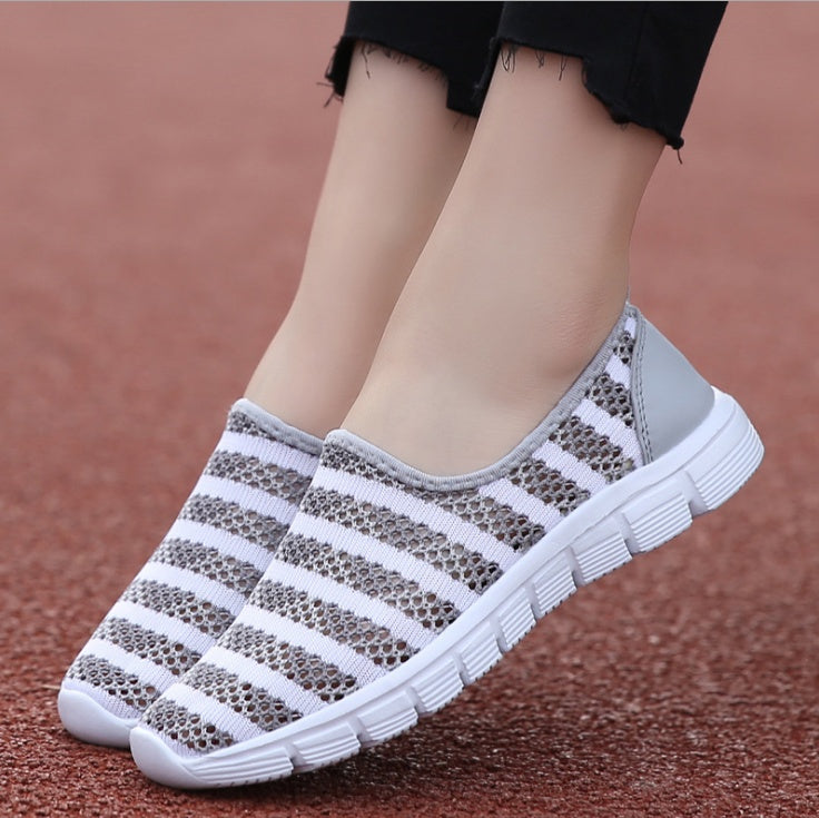 Summer Women Shoes Breathable Mesh Sneakers Ballet Flats