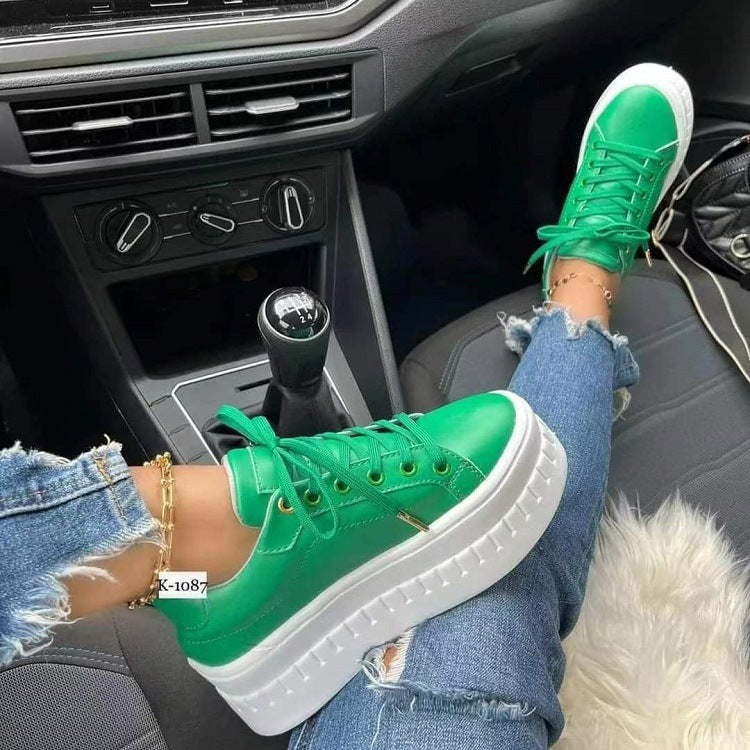 Chunky Sole Lace-up Sneakers For Women in Stylish Colors