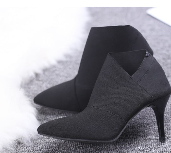 Slip-On Retro Stiletto  Ankle Boot