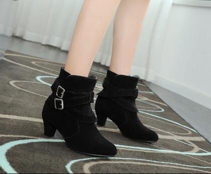 Casual High Heeled Ankle Boots