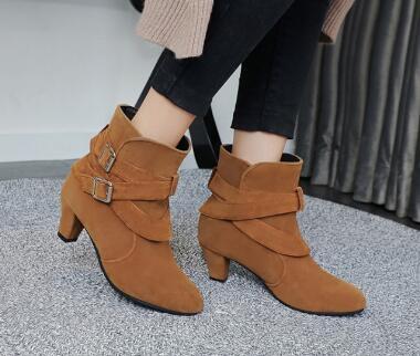 Casual High Heeled Ankle Boots