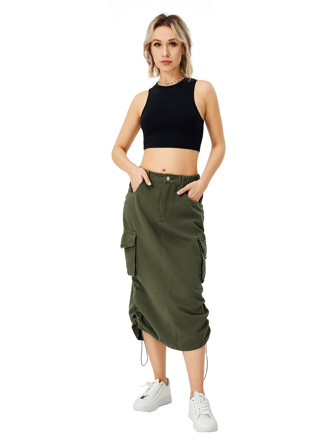 Casual Cargo Maxi Skirt  L - Ricky Dale 