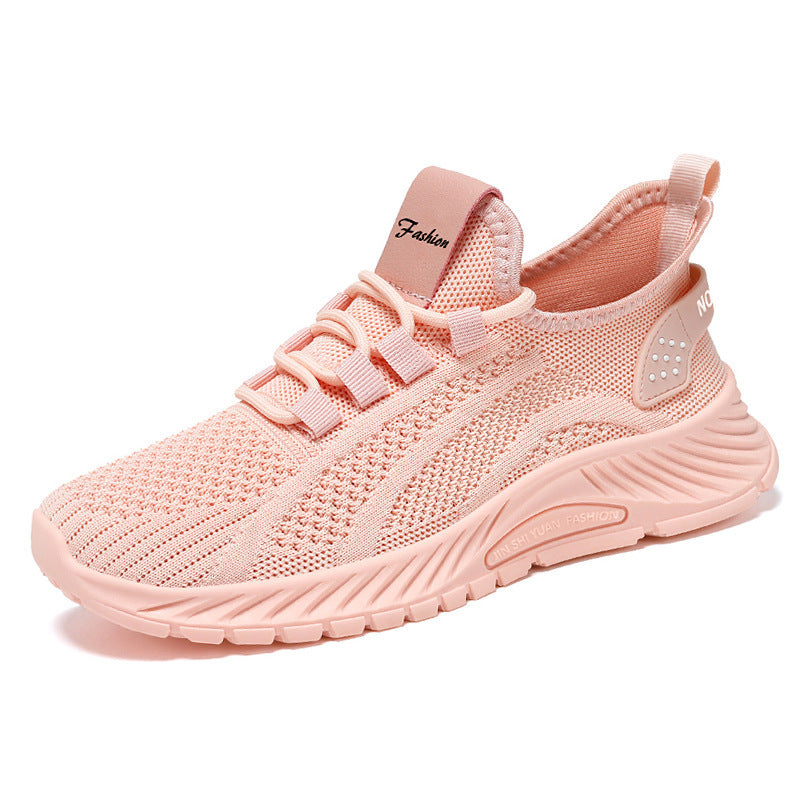 Fashion Casual Sports Shoes Women Lace Up Flat Sneakers