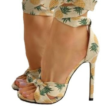 Strawberry/pineapple printed Stiletto