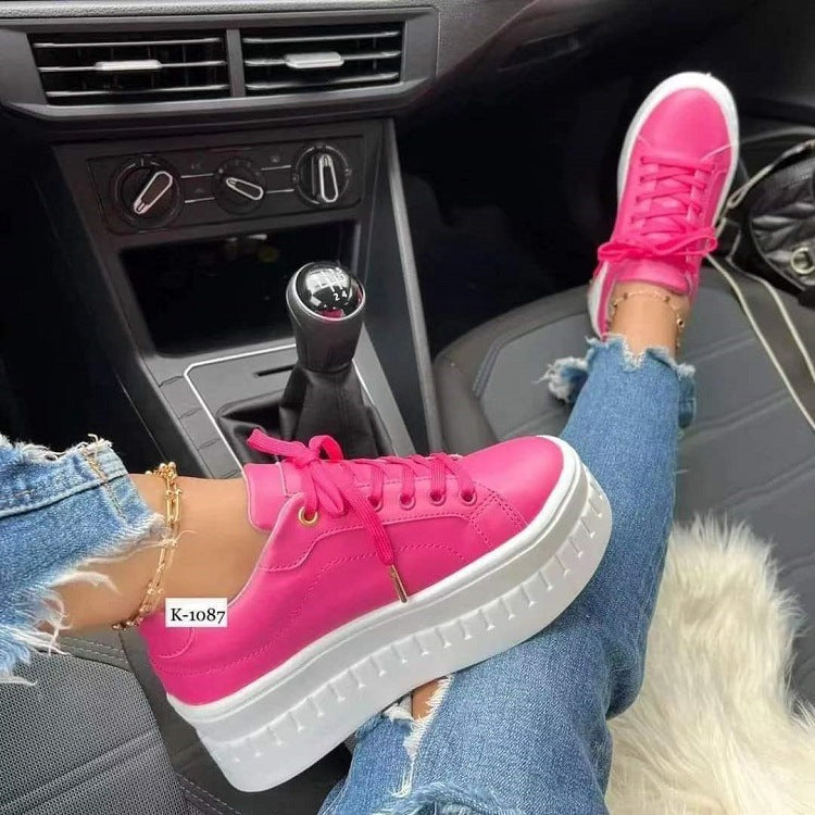 Chunky Sole Lace-up Sneakers For Women in Stylish Colors