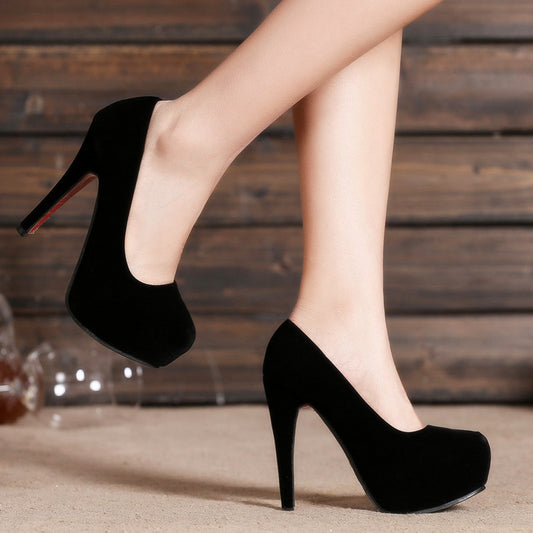 Platform Round Toe High Heels